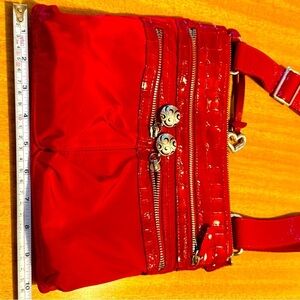 Brighton  Red Shoulder Bag with silver accents!